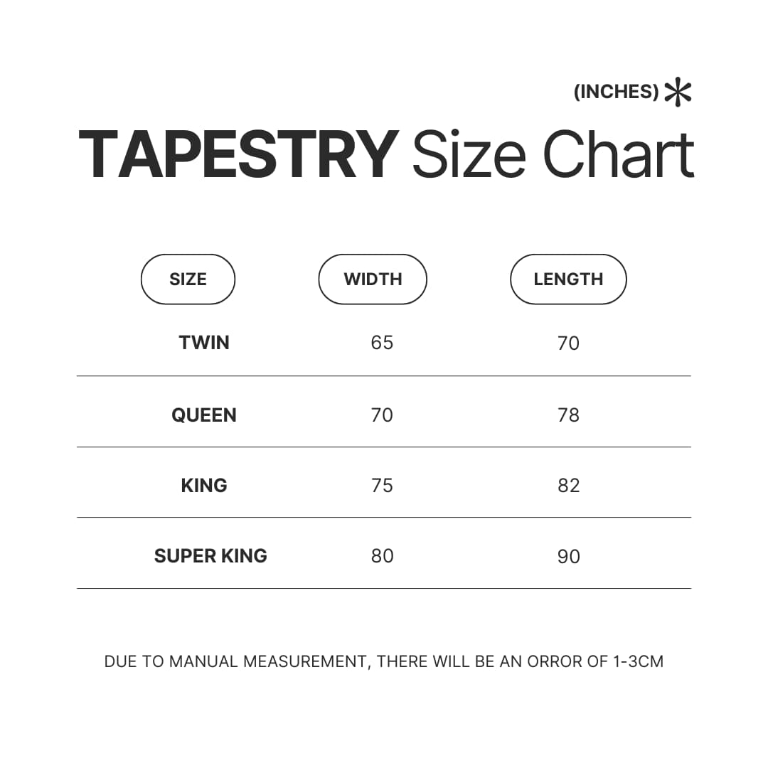Tapestry Size Chart - Dragon Ball Mall
