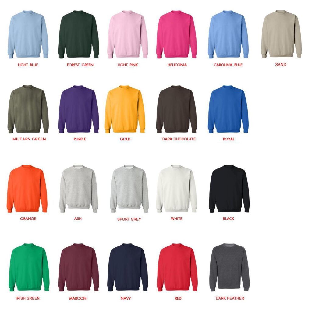 sweatshirt color chart - Dragon Ball Mall