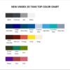 tank top color chart - Dragon Ball Mall