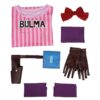 DRAGON Bulma Cosplay Costumes Female Anime Character Uniform Rosa Gestreiftes Kleid Halloween Carnival Costumes 5 - Dragon Ball Mall