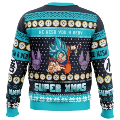 A Very Saiyan Christmas DBZ PC men sweatshirt BACK mockup - Dragon Ball Mall