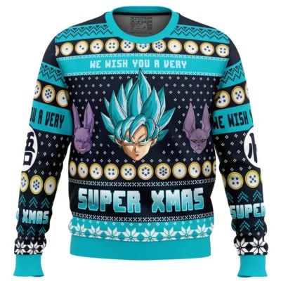 A Very Saiyan Christmas DBZ PC men sweatshirt FRONT mockup - Dragon Ball Mall