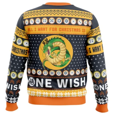 A Very Shenron Christmas DBZ PC men sweatshirt BACK mockup - Dragon Ball Mall