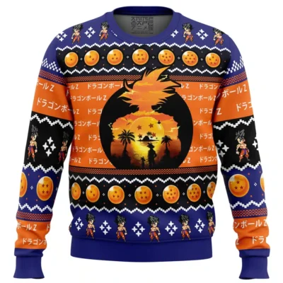 Beautiful Sunset DBZ PC men sweatshirt FRONT mockup - Dragon Ball Mall