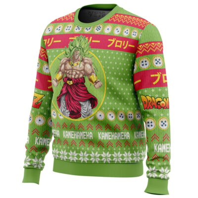 Christmas Broly Dragon Ball Z men sweatshirt SIDE FRONT mockup 1 - Dragon Ball Mall