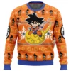 Christmas Goku Dragon Ball Z Ugly Christmas Sweater FRONT mockup - Dragon Ball Mall