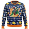 Christmas Kid Goku and Shenron Dragon Ball Z Ugly Christmas Sweater FRONT mockup - Dragon Ball Mall