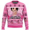 Compliment Vegeta Badman DBZ Ugly Christmas Sweater FRONT mockup - Dragon Ball Mall