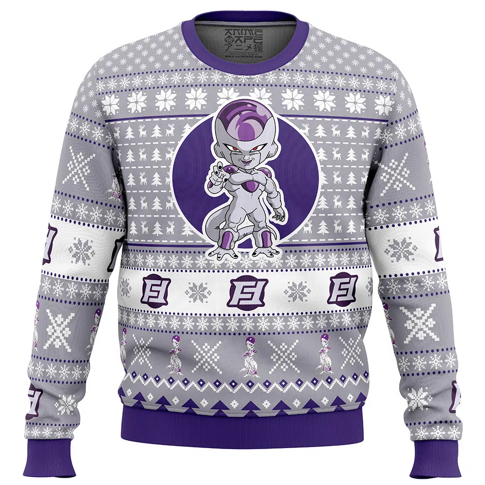 Frieza-Dragon-Ball-Z_Ugly-Christmas-Sweater-FRONT-mockup Frieza Dragon Ball Z Ugly Christmas Sweater FRONT mockup - Dragon Ball Mall