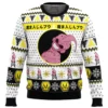 Kid Buu Face DBZ Ugly Christmas Sweater FRONT mockup - Dragon Ball Mall