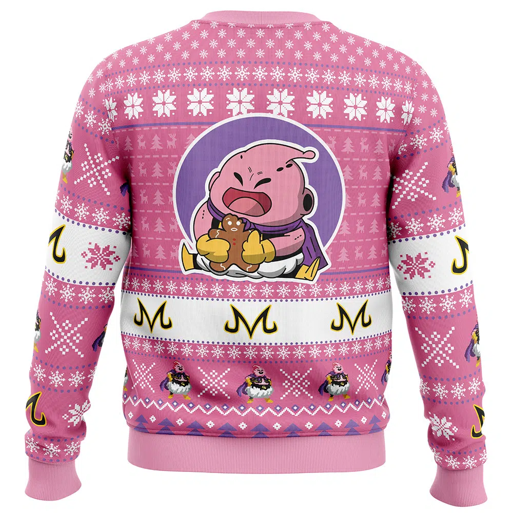 Majin-Buu-Dragon-Ball-Z_Ugly-Christmas-Sweater-BACK-mockup Majin Buu Dragon Ball Z Ugly Christmas Sweater BACK mockup - Dragon Ball Mall