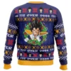 Tis Over 9000 DBZ PC Ugly Christmas Sweater back mockup - Dragon Ball Mall