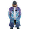 Trippy Astral Vegeta AOP Hooded Cloak Coat FRONT Mockup - Dragon Ball Mall