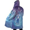 Trippy Astral Vegeta AOP Hooded Cloak Coat SIDE Mockup - Dragon Ball Mall