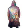Trippy Ultra Instinct Goku Dragon Ball Z AOP Hooded Cloak Coat BACK Mockup - Dragon Ball Mall